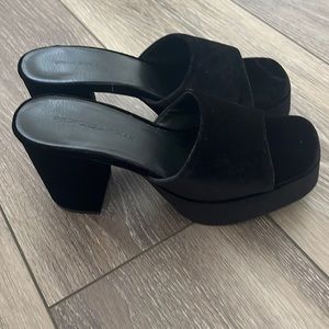 Princess Polly black suede heels